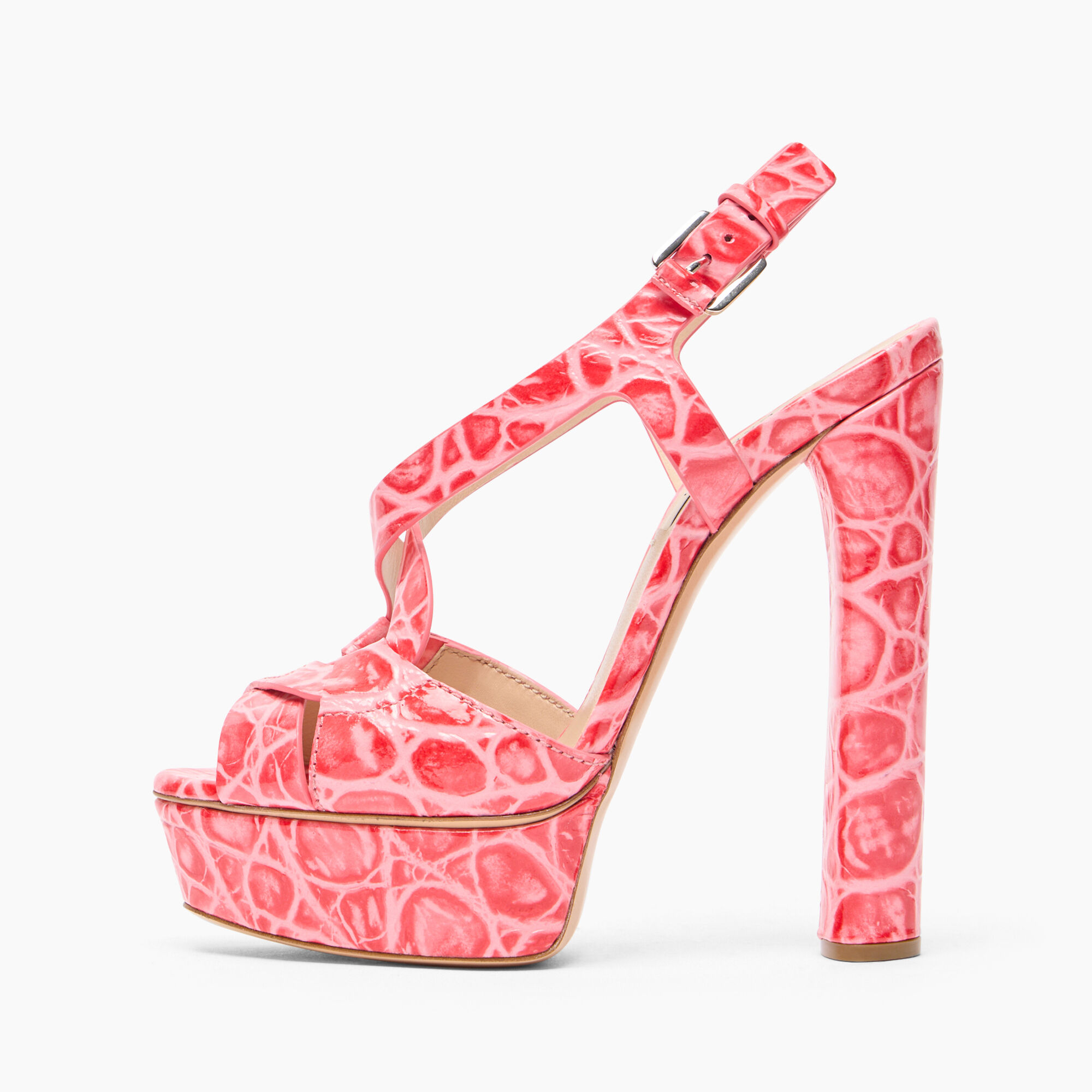 Casadei Flora Jurassic Platform Sandals Coral 1L333J1401JURAS