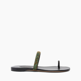 Casadei Flat Olympo Sandals Nero 1N230J0101C2660