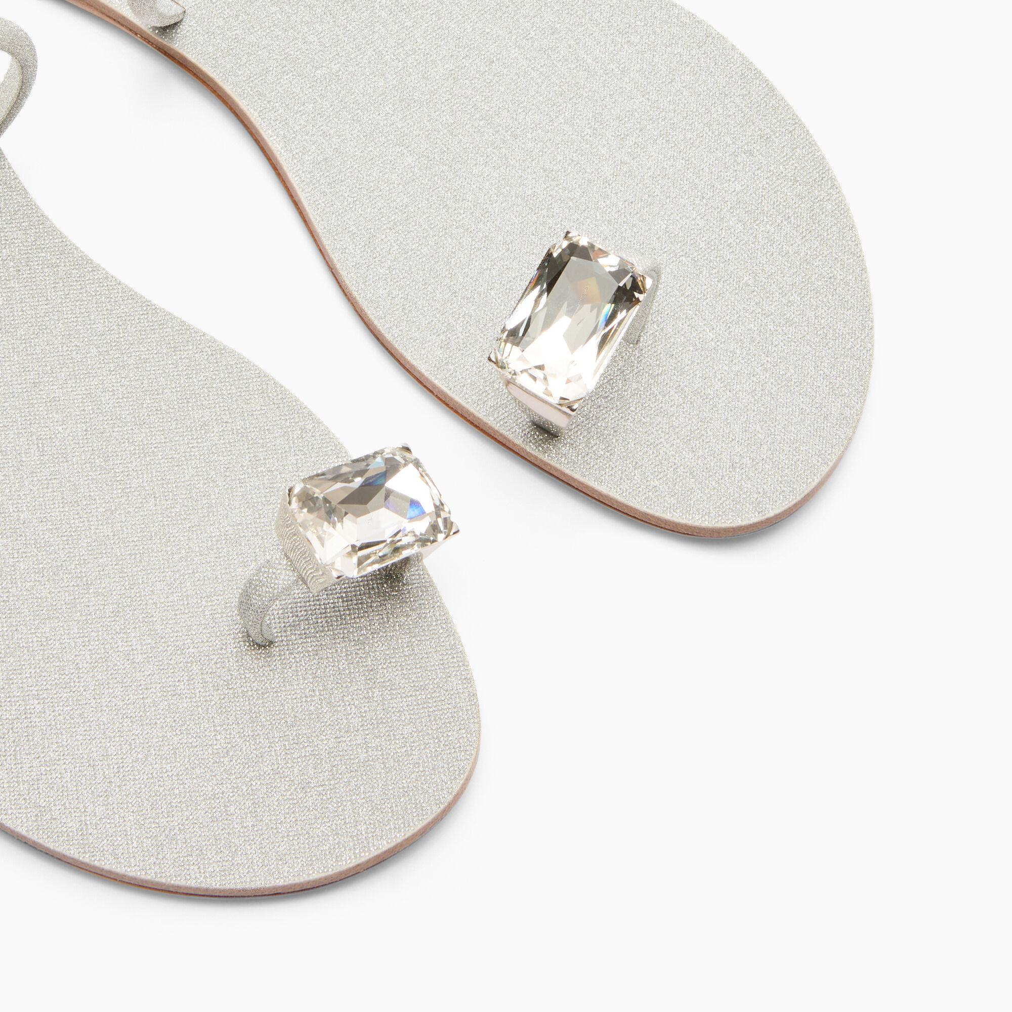 Casadei Soraya Solar Eclipse Flat Sandals Silver 1N234J0101SOLAC