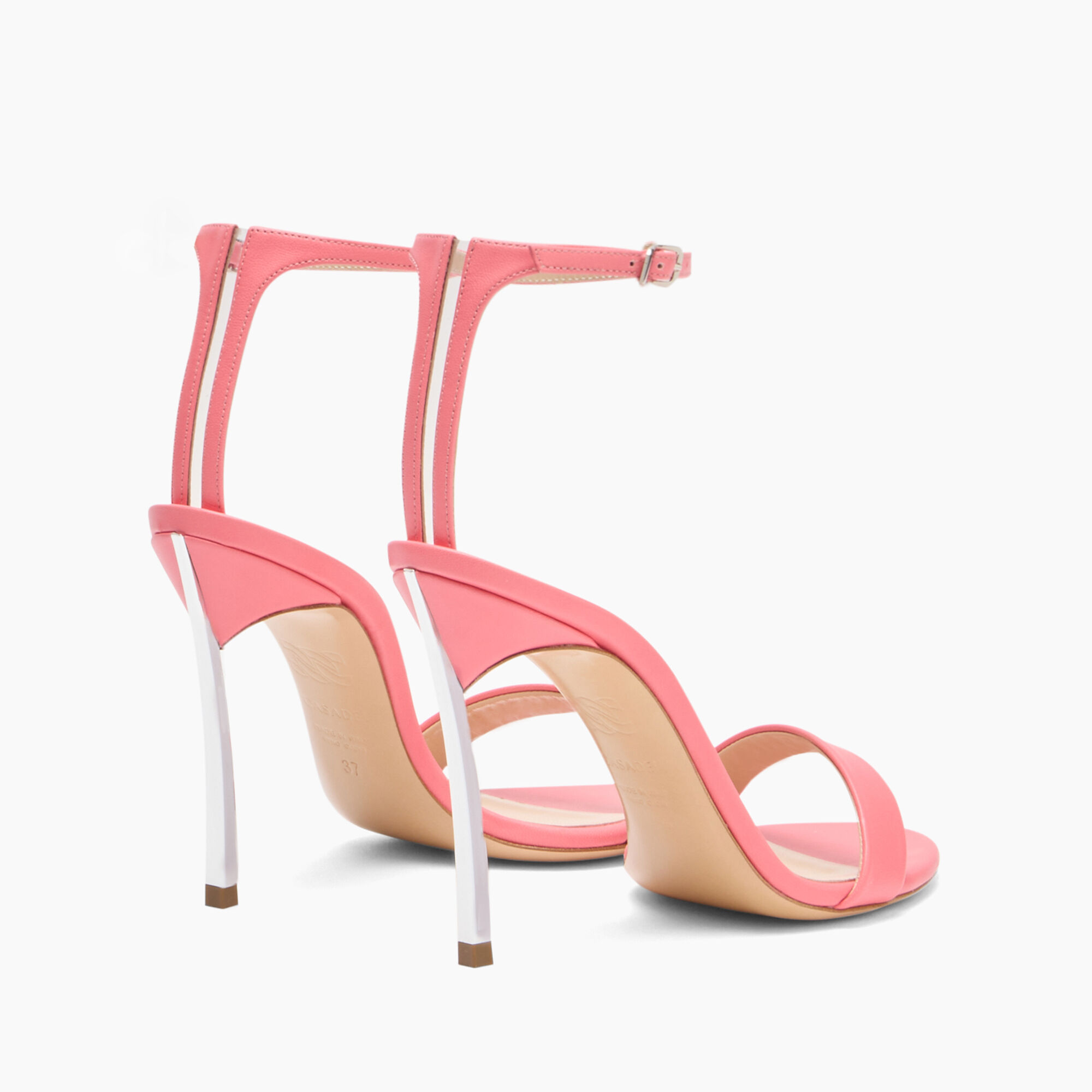 Casadei Marta Leather Sandals Coral 1L165W100MC2015