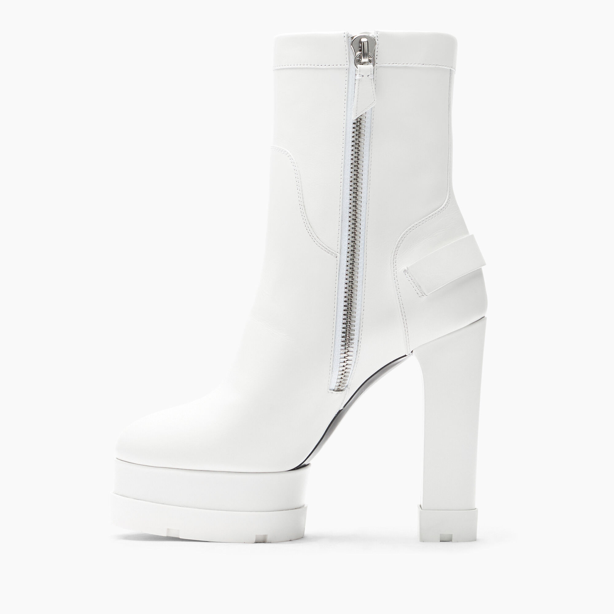 Casadei Nancy Rock Leather Ankle Boots White 1R491Y1201C1928