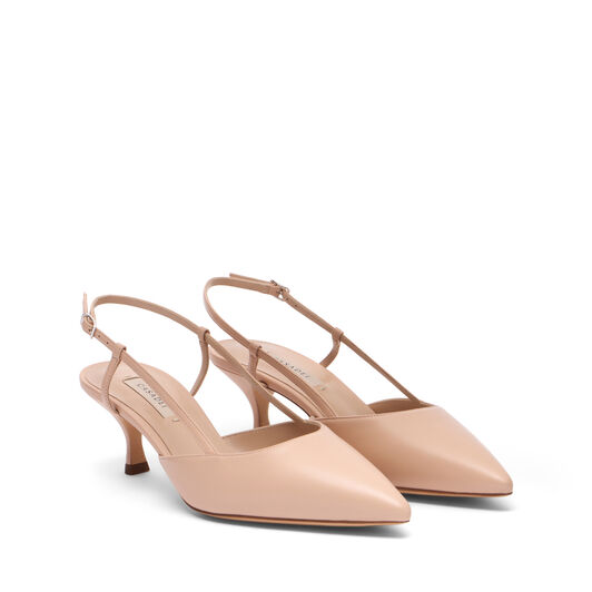 Casadei Julia Bride Arrière En Cuir Powder 1G621J0501MINOR Casadei Julia Bride Arrière En Cuir Powder 1G621J0501MINOR