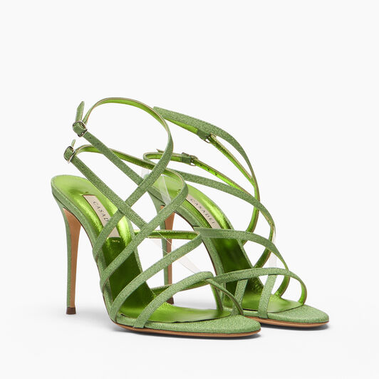 Casadei Solar Eclipse Julia Cage Sandal Lime 1L305J1001T0572