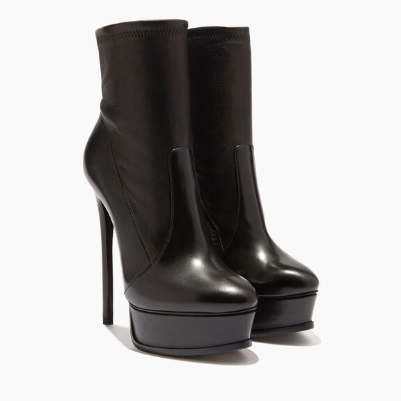 Casadei بوت فلورا بلاتفورم للكاحل أسود 1R627L1401T0053 Casadei بوت فلورا بلاتفورم للكاحل أسود 1R627L1401T0053