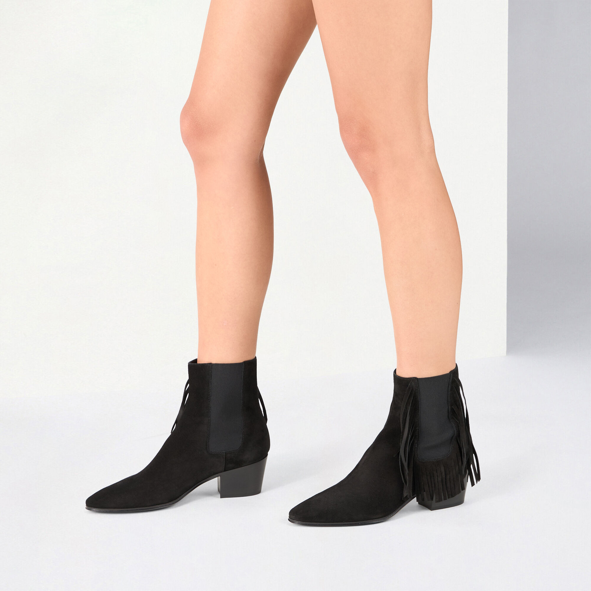 Beat Suede Ankle Boots in Black for Women Casadei
