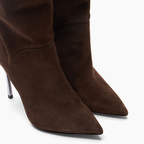 Casadei بوت بليد كورساريو فوق الركبة Cacao 1T076A100MC1832