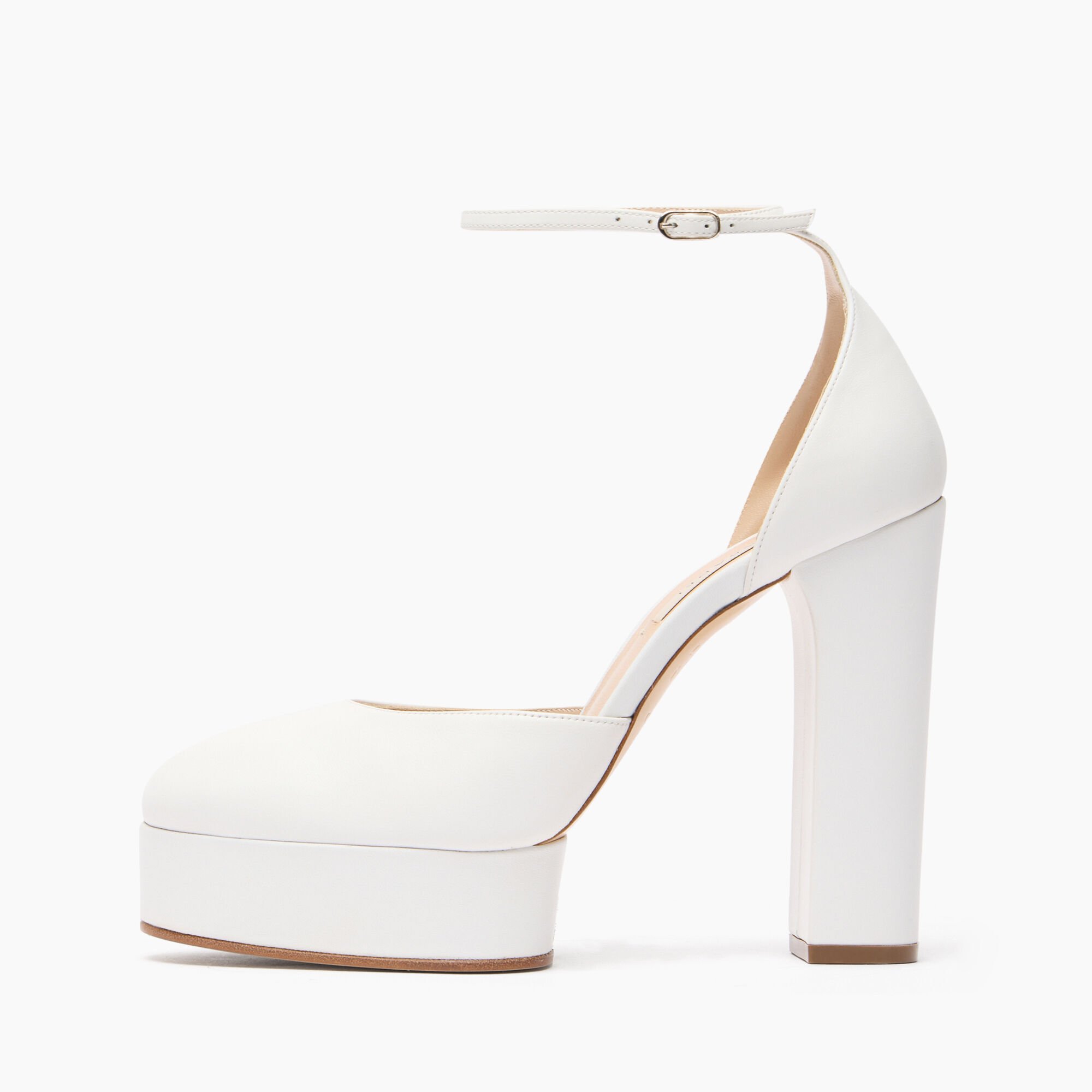 Casadei Betty Leather Platforms White 1H977W1201MINOR