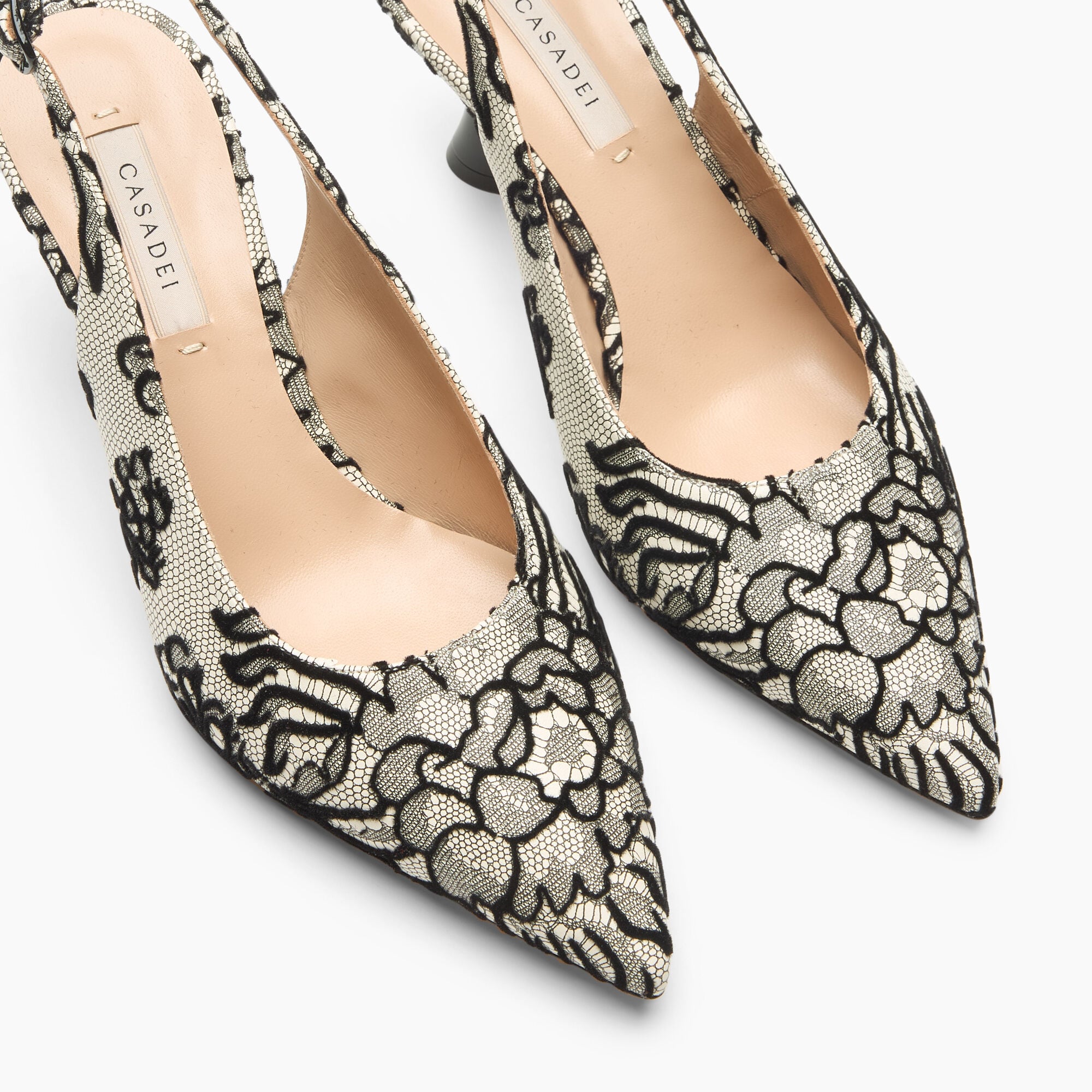 Casadei Kitten Blade Pandora Slingback Milk 1G693C060TPANDO
