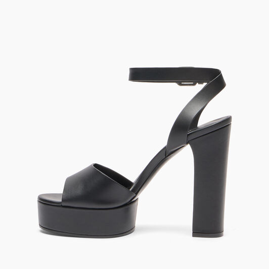 Casadei Betty Leather Platforms Sandals Black 1L313J1201FLORE