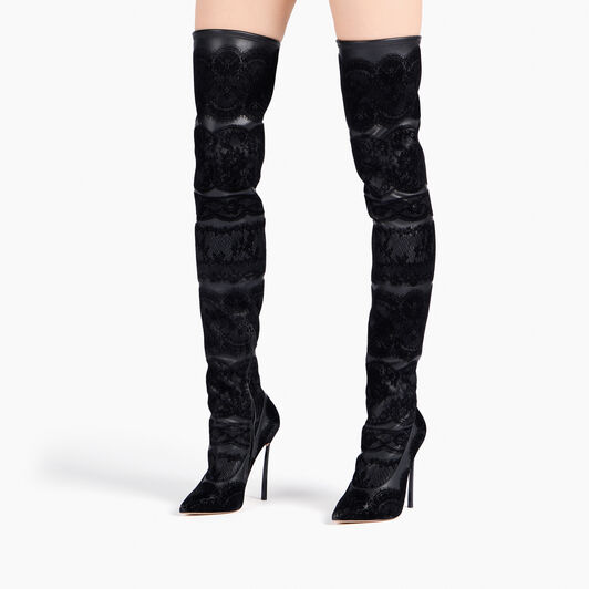 Casadei Lingerie Blade Over The Knee Black 1T082A120TLNGRE