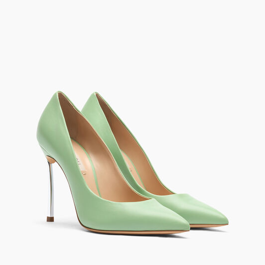Casadei Blade Leather Pumps Milk and Mint 1F915W100MC1155