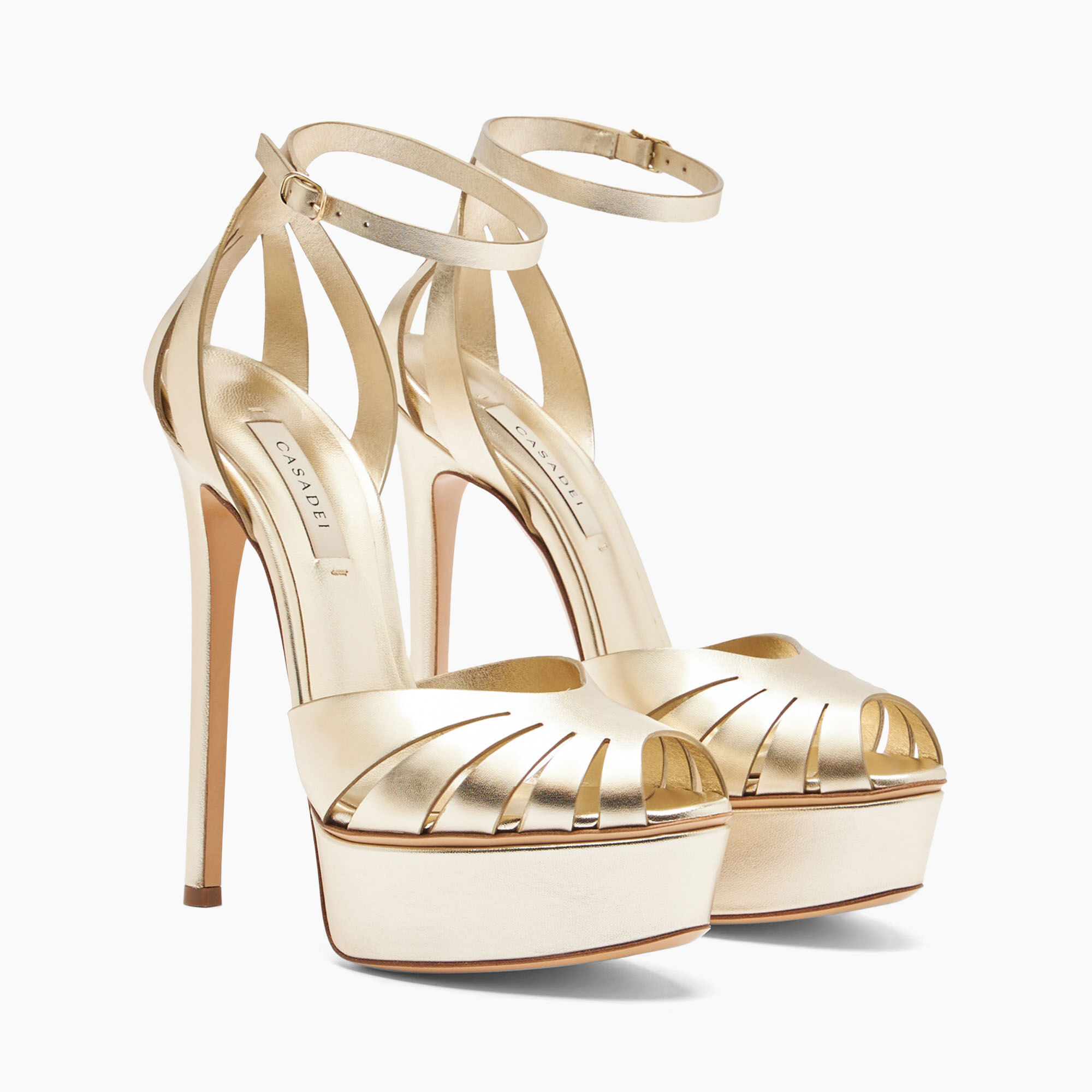 Casadei gold sandals hotsell