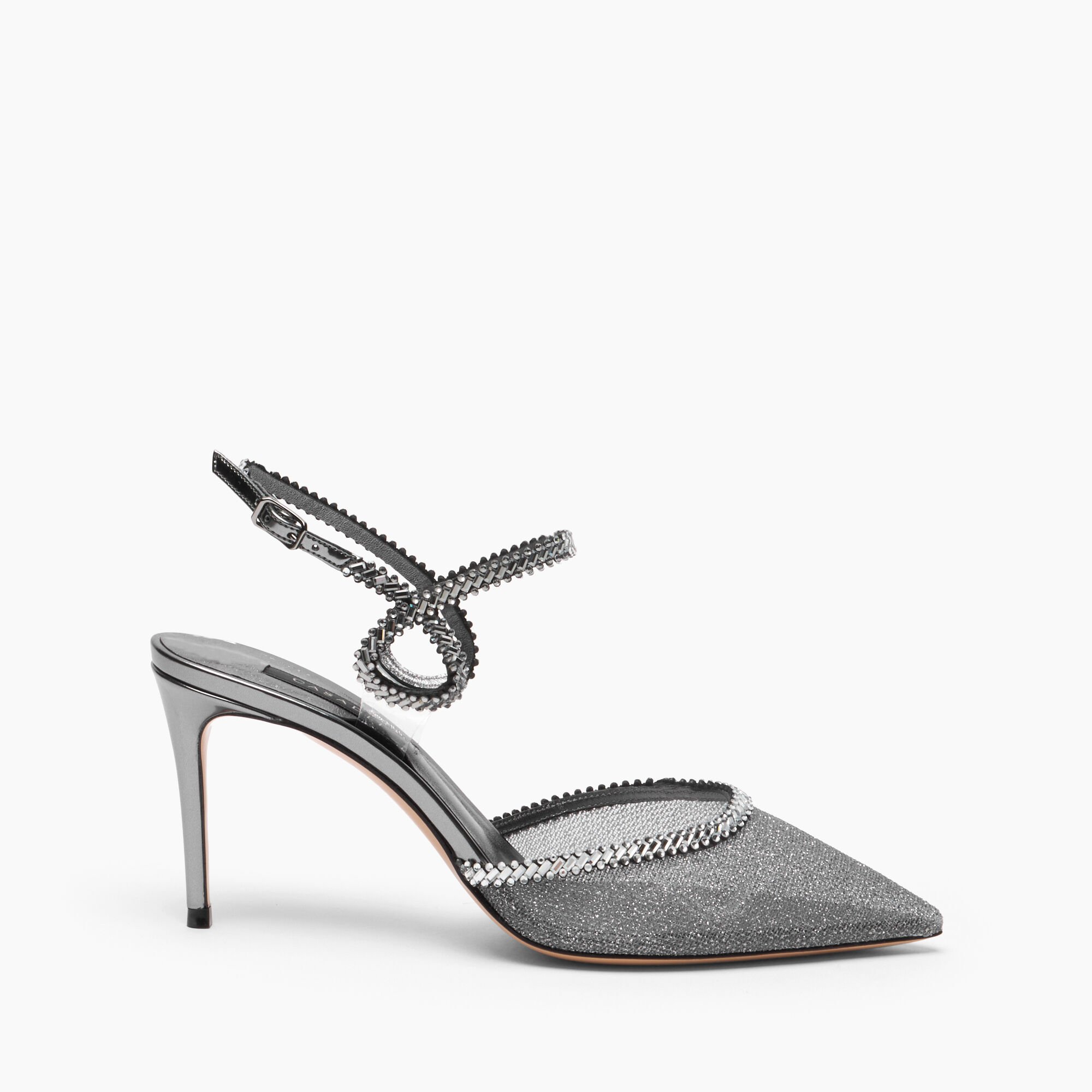 Casadei Josephine Julia Slingback Iron, silver 1H072B0801C2955 Casadei Josephine Julia Slingback Iron, silver 1H072B0801C2955