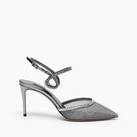 Casadei Josephine Julia Slingback Iron, silver 1H072B0801C2955 Casadei Josephine Julia Slingback Iron, silver 1H072B0801C2955