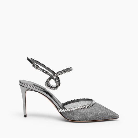 Casadei Josephine Julia Slingback Iron, silver 1H072B0801C2955 Casadei Josephine Julia Slingback Iron, silver 1H072B0801C2955