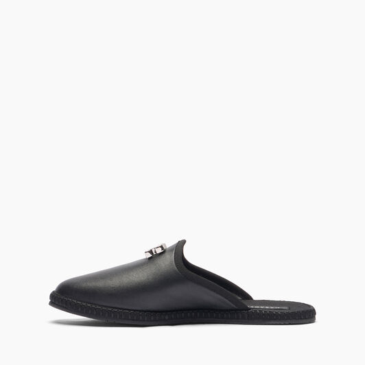 Casadei Capalbio Leather Slippers Nero 1D280J0101C2674