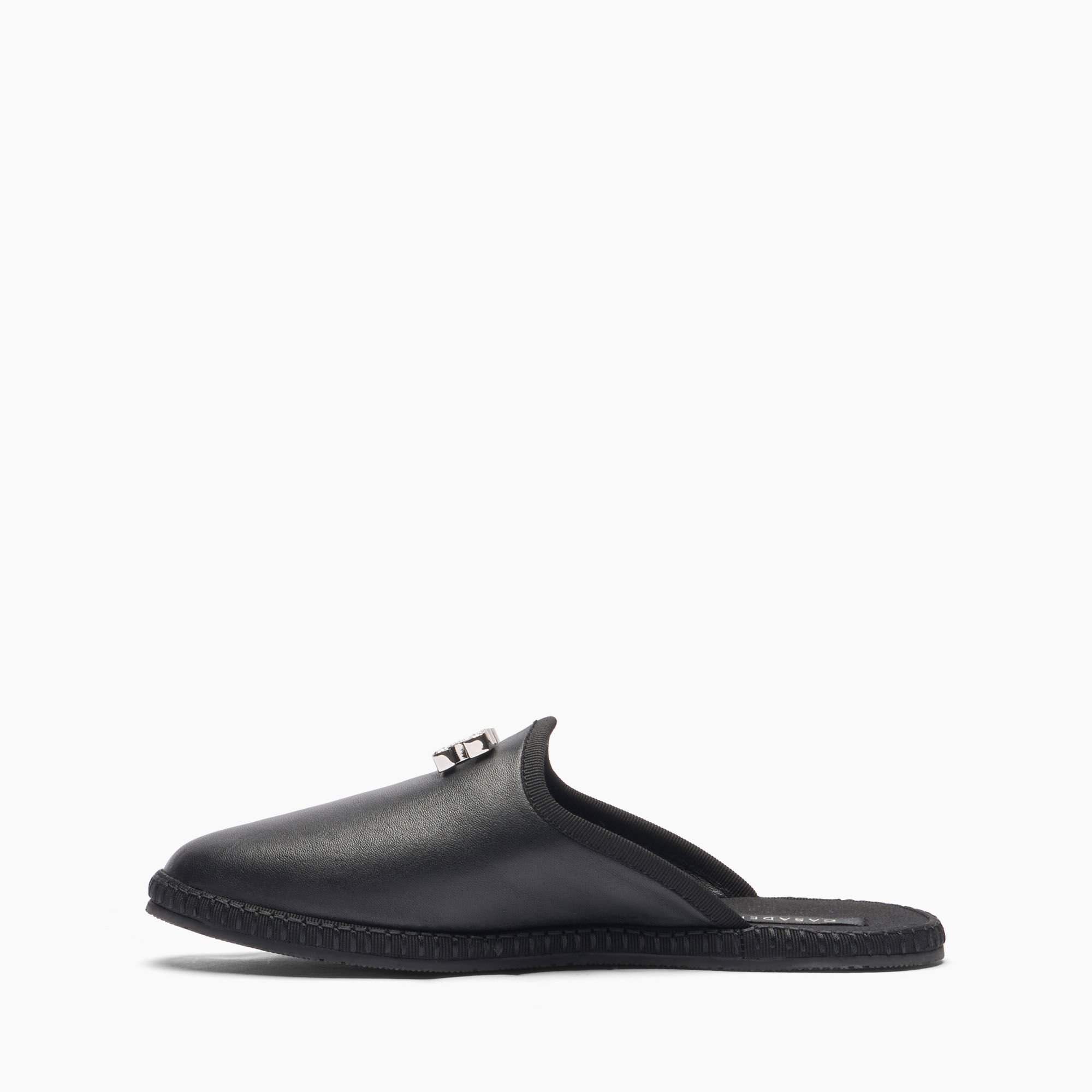 Casadei Capalbio Leather Slippers Nero 1D280J0101C2674