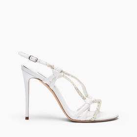 Casadei Julia Itaca Sandal White, Silver 1L472B1001ITACA