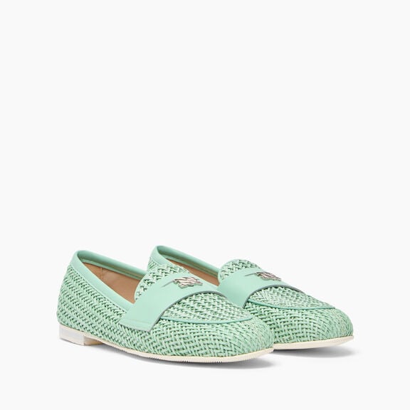 Casadei Hanoi Loafers Milk and Mint 1A255X0101C2366
