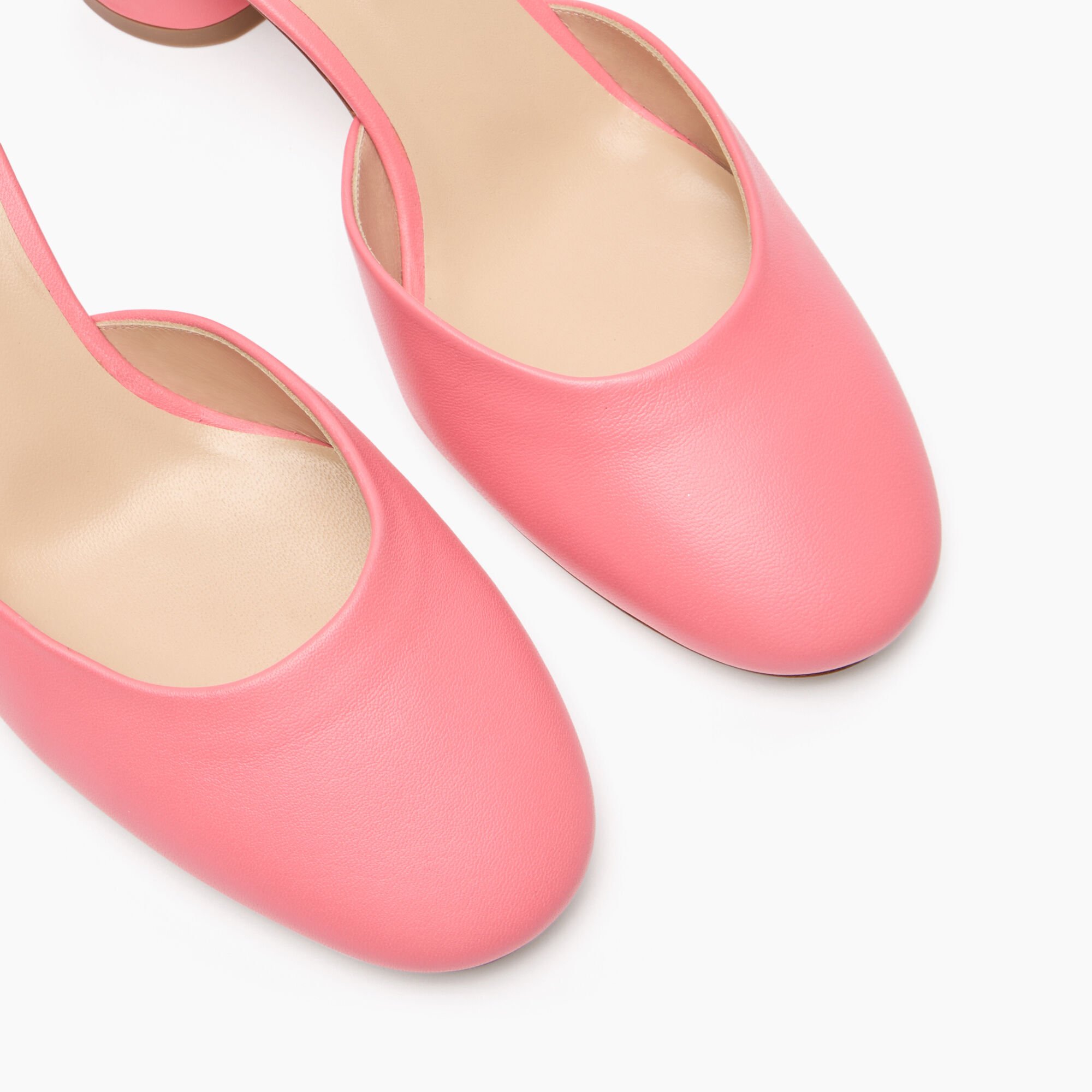 Casadei Cleo Leather Pumps Coral 1H018J0501C2649