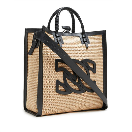 Casadei Beauriva Shoppers Natur and Black 3W379V0000BEAUR