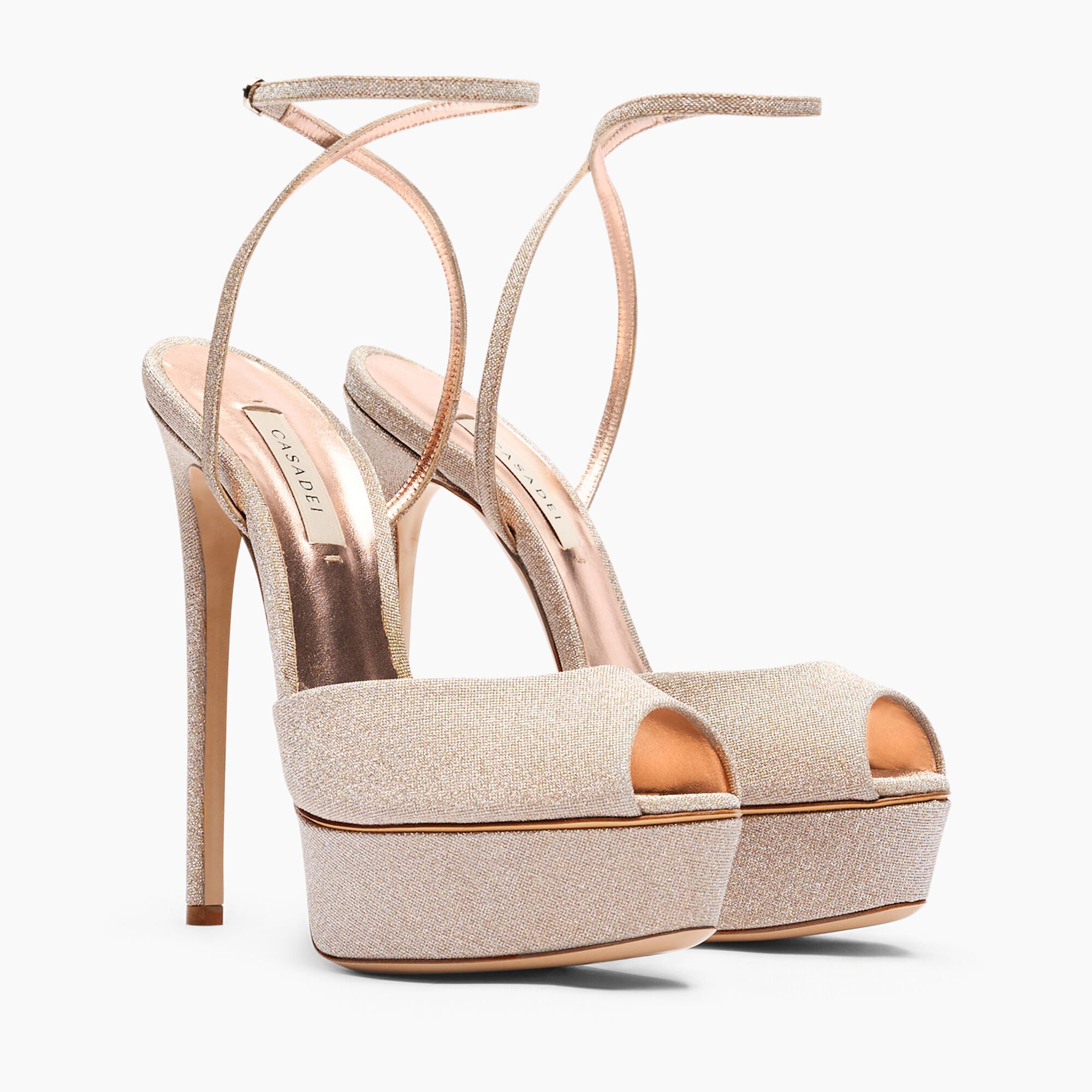 Casadei Flora Solar Eclipse Platform Sandals Nude 1L091V1401SOLEC