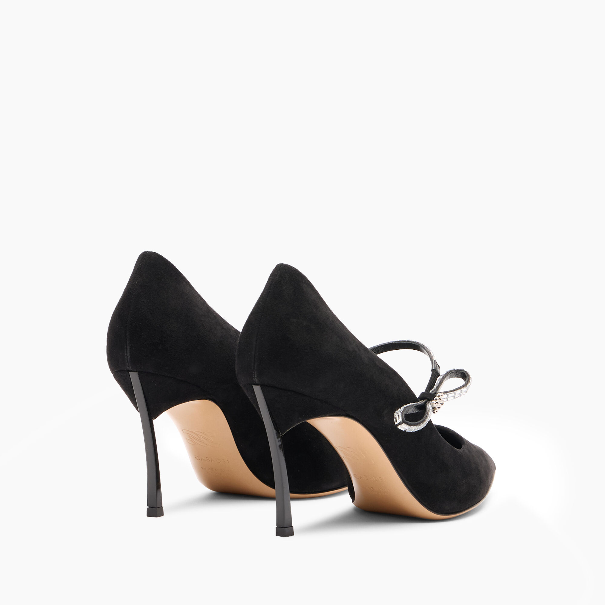 Casadei Starsway Blade Pumps Black and Crystal 1F016A080TT0526