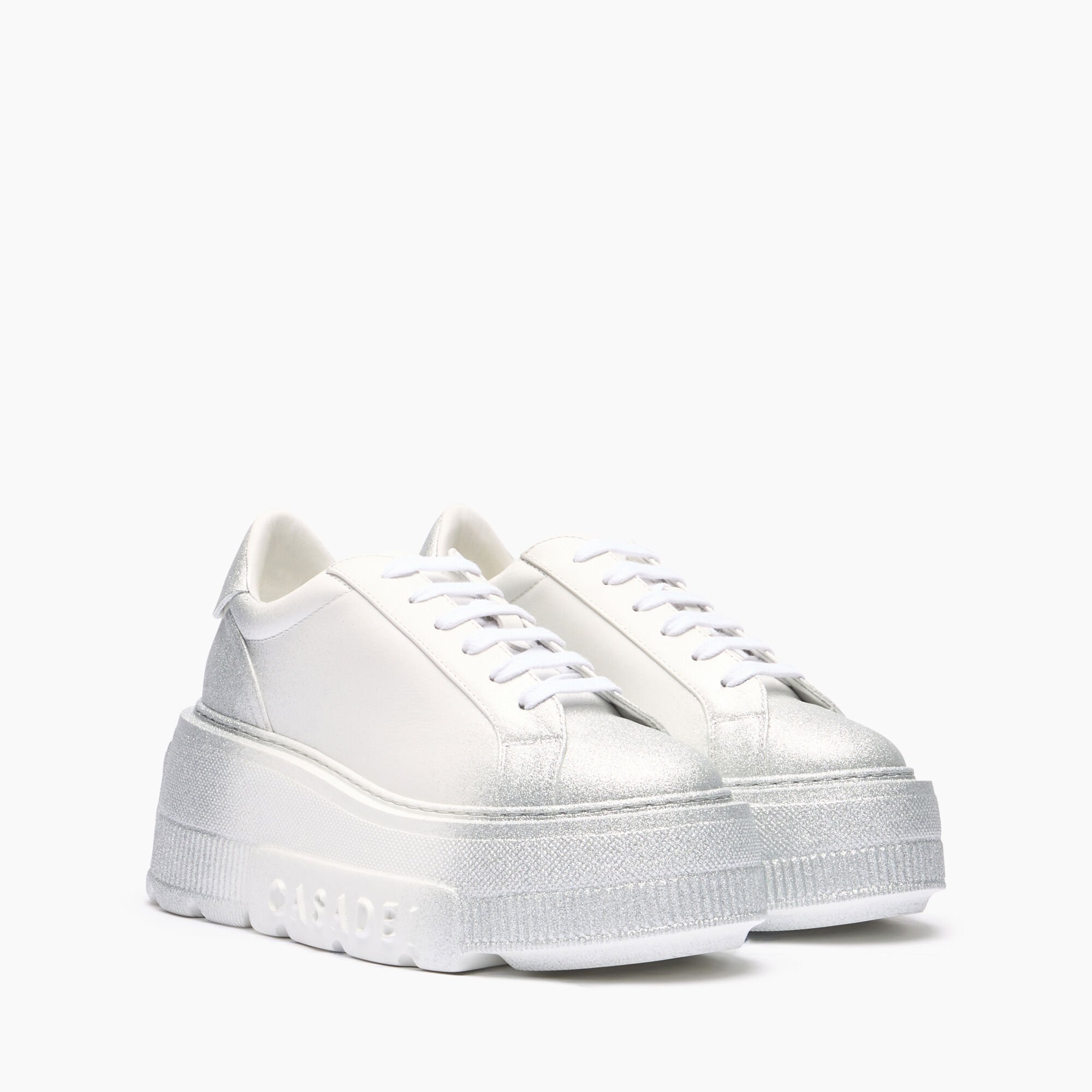 Casadei Nexus Salento Reflex Sneakers White and Silver 2X045J0701C2691