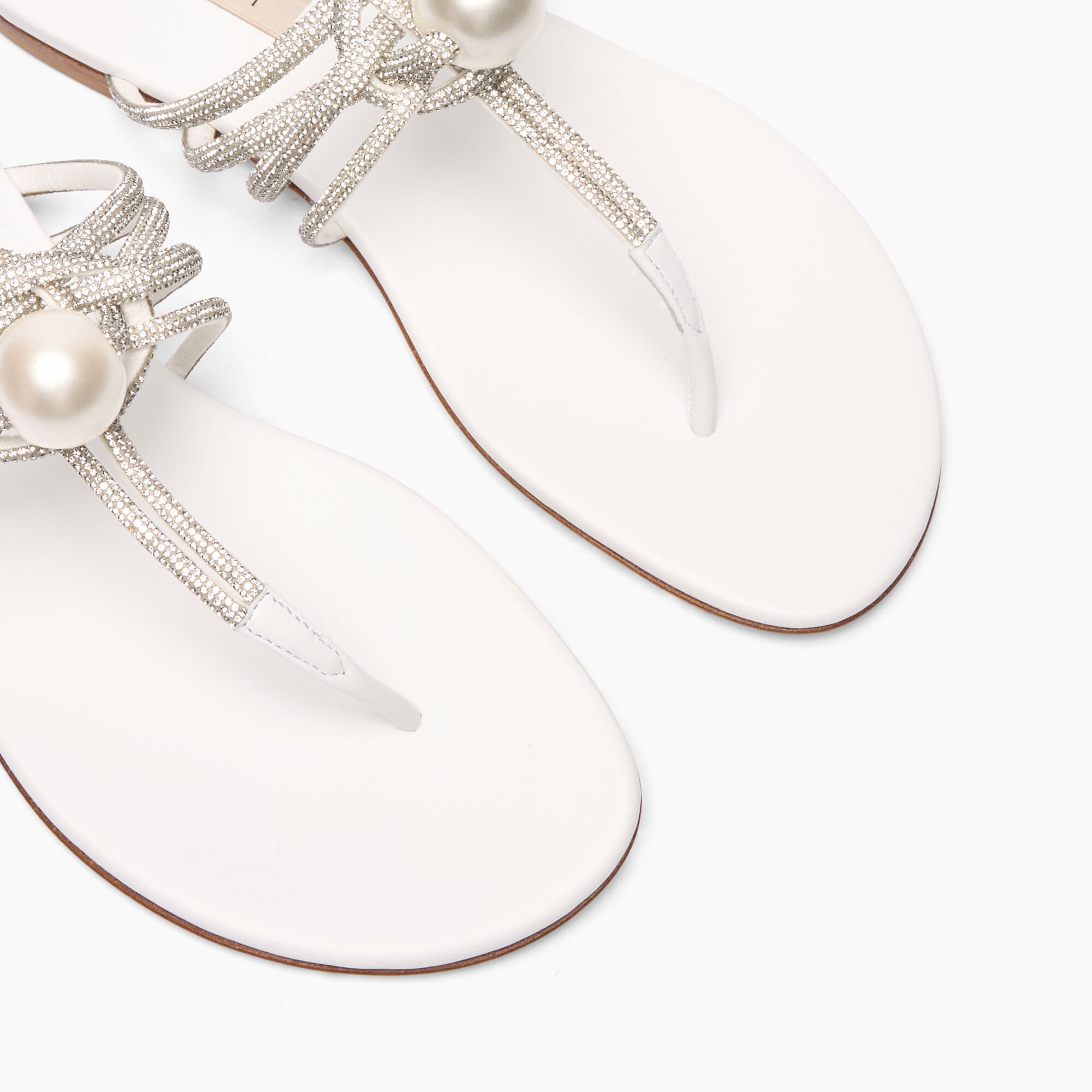 Casadei Labuan Flats White and Crystal 1N231J0101LABUN