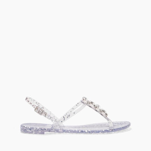 Casadei Jelly Glitter Decor Sandals Ice and Silver 2Y256J0101BHGLT