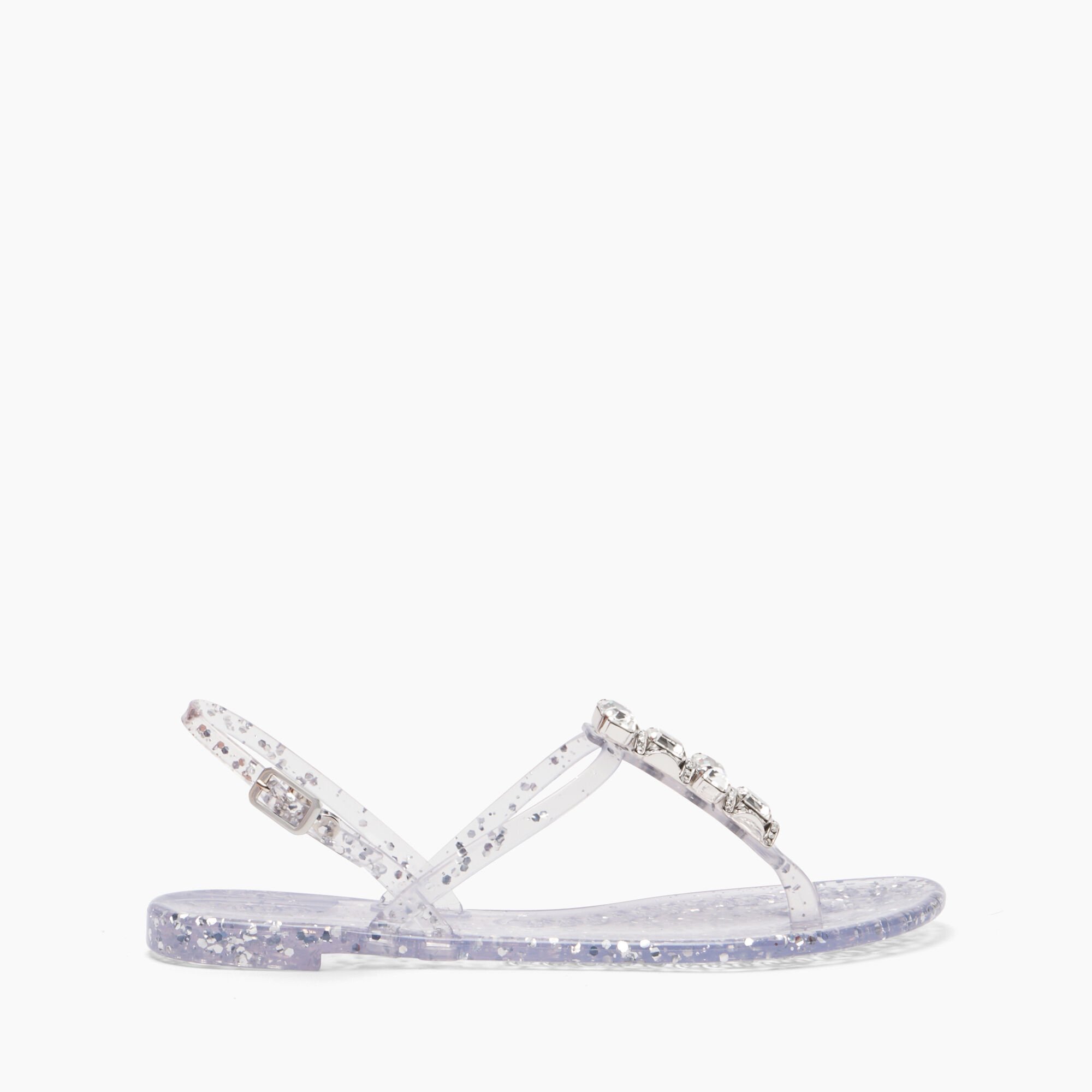 Casadei Jelly Glitter Decor Sandals Ice and Silver 2Y256J0101BHGLT