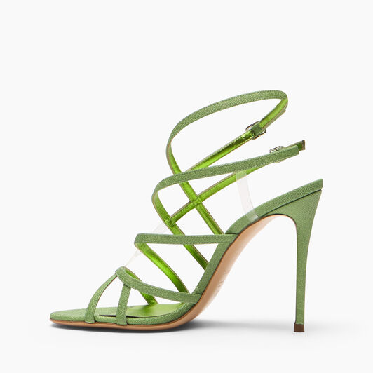 Casadei Solar Eclipse Julia Cage Sandal Lime 1L305J1001T0572