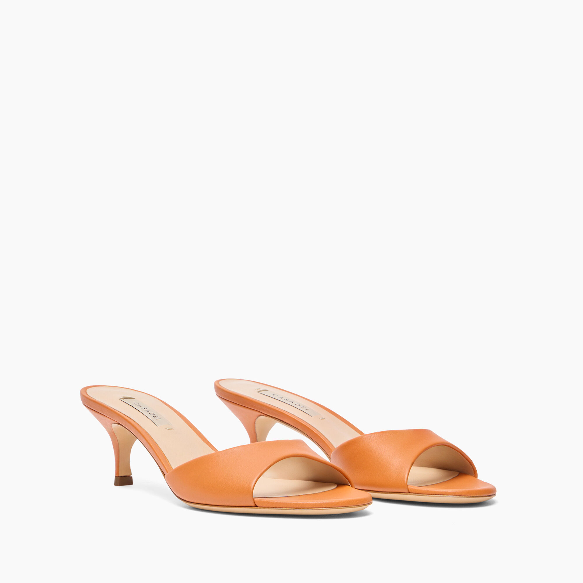Casadei Julia Kitten Leather Mules Paprika 1M408J0501MINOR