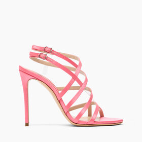 Casadei Julia Satin Cage  Sandals Coral 1L305J1001T0506
