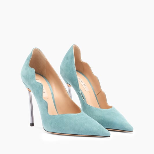 Casadei Superblade Suede Pumps Blue Troll 1F023A100MCAMOS Casadei Superblade Suede Pumps Blue Troll 1F023A100MCAMOS