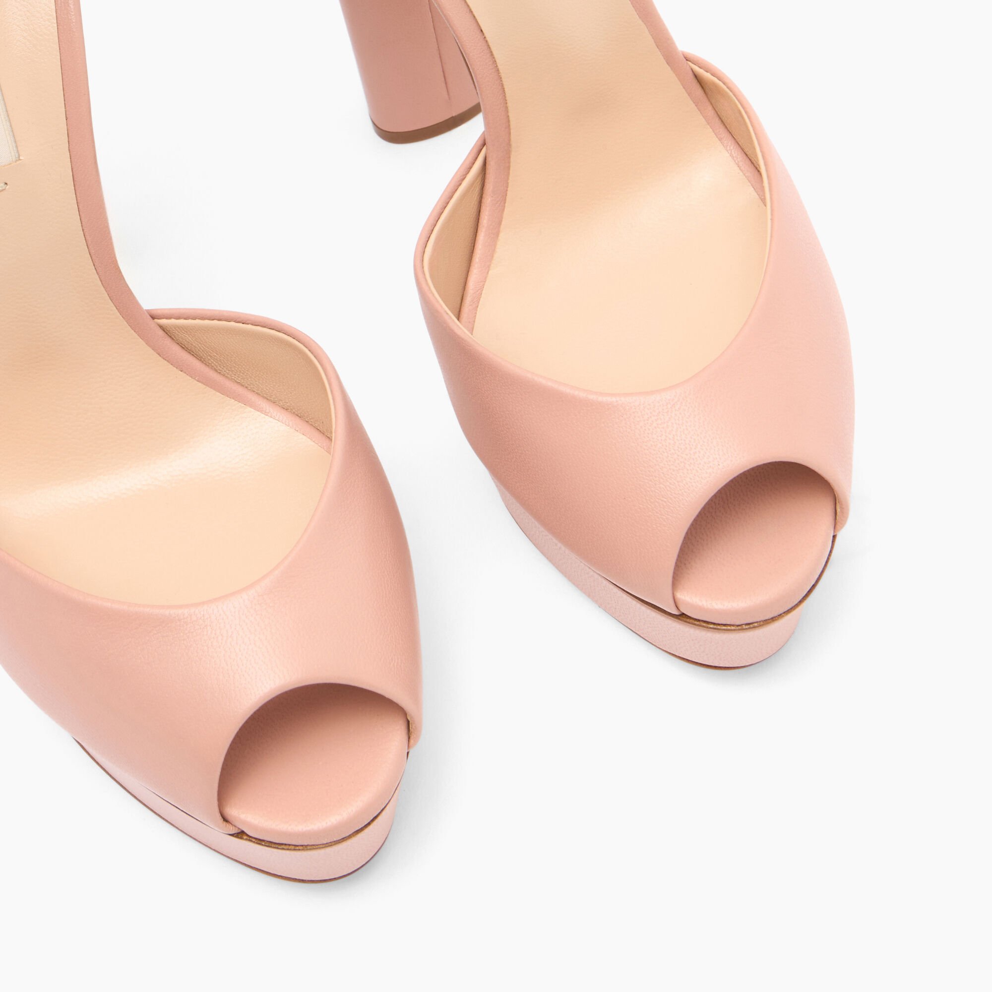 Casadei Flora Leather Platform Sandals Rosé 1L287Y1401MINOR