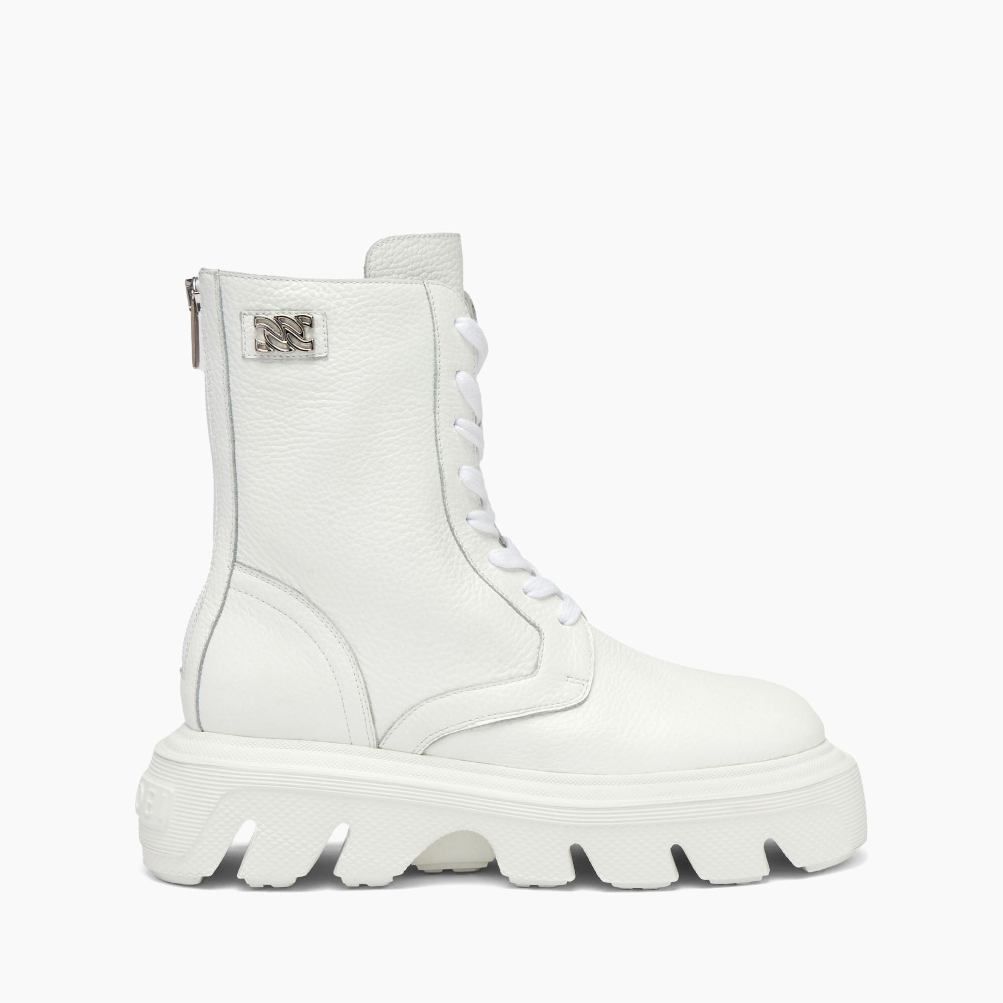 Generation C Leather Biker Boots in White for Women Casadei