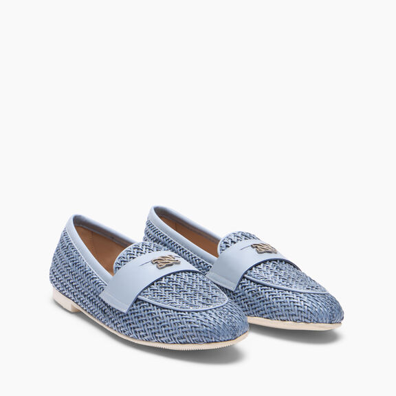 Casadei Hanoi Loafer with C-Chain Skybell 1A255X0101C2366 Casadei Hanoi Loafer with C-Chain Skybell 1A255X0101C2366