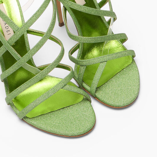 Casadei Solar Eclipse Julia Cage Sandal Lime 1L305J1001T0572