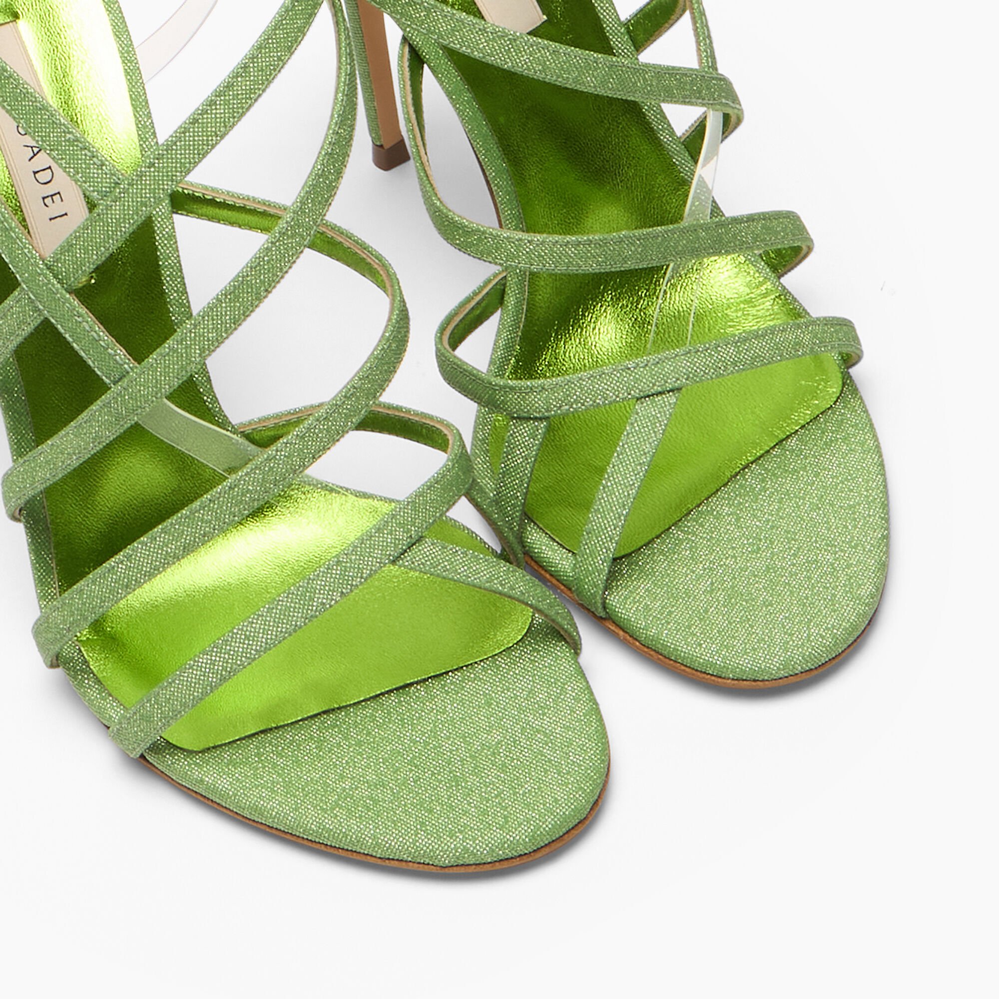 Casadei Solar Eclipse Julia Cage Sandal Lime 1L305J1001T0572