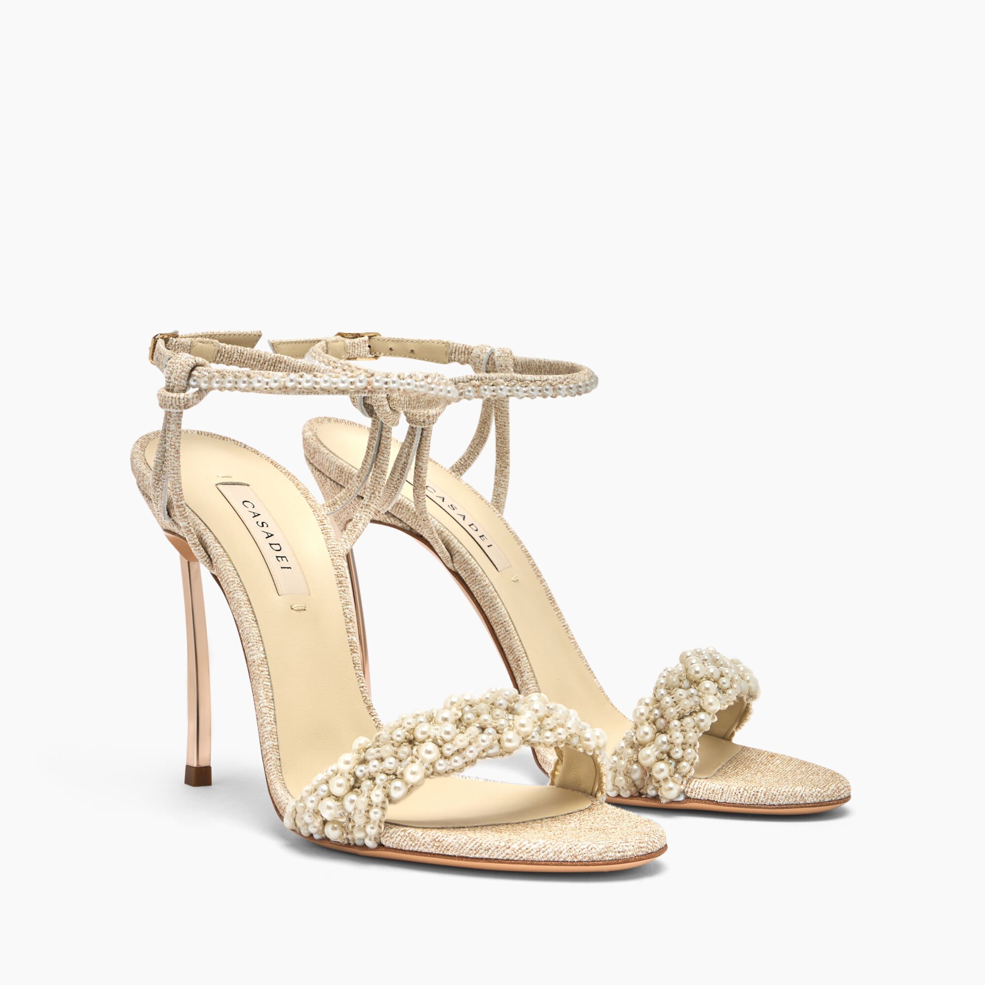 Casadei Pearlsway Blade Sandal Gold 1L376J100MC2785