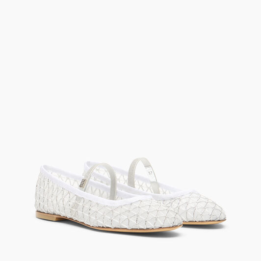 Casadei Sifnos Ballet Flat Silver 1A304B0101C2935