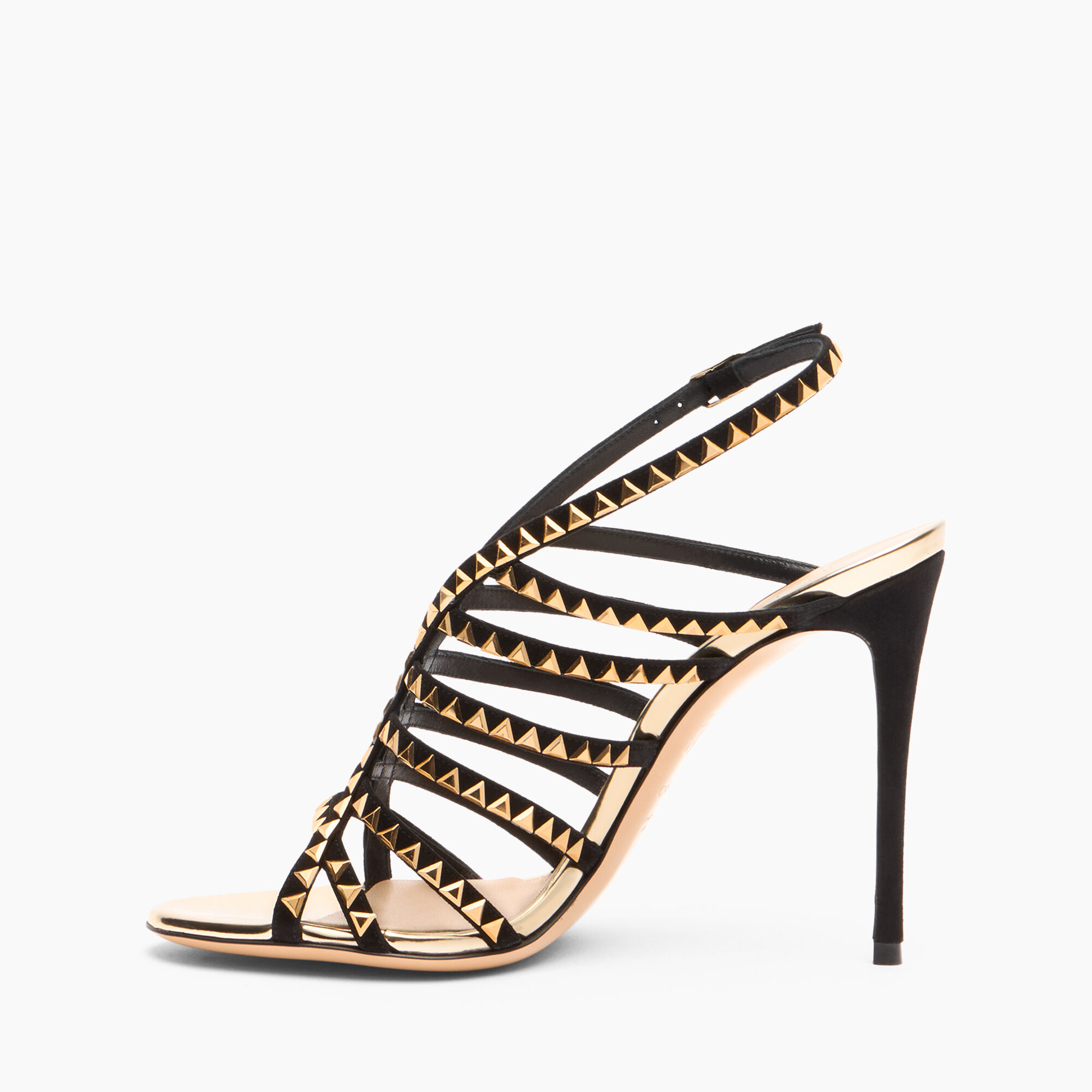 Casadei Divine Sandal Gold Black 1L407A1001C2903