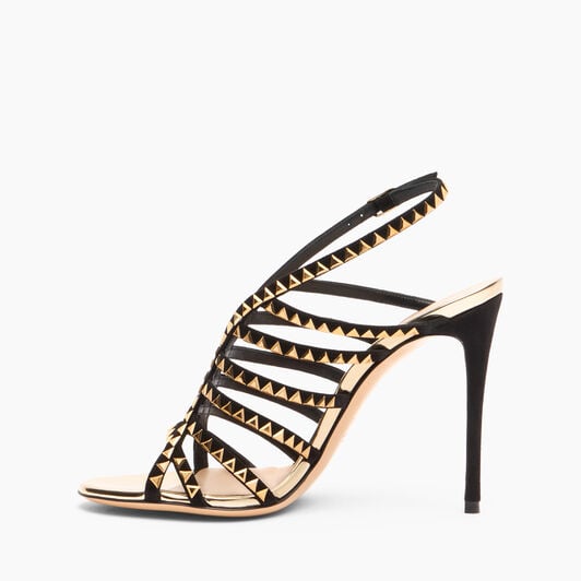 Casadei Divine Sandal Gold Black 1L407A1001C2903 Casadei Divine Sandal Gold Black 1L407A1001C2903