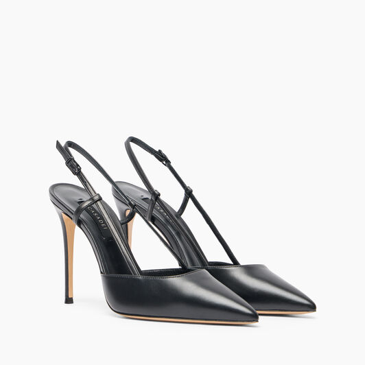 Casadei Julia Leather Slingbacks Black 1G619J1001MINOR
