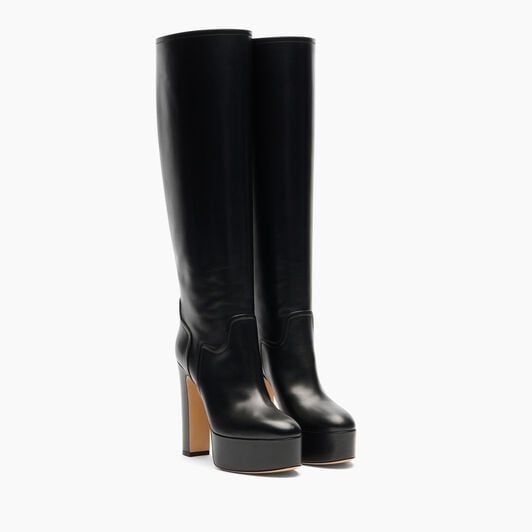 Casadei Patty To The Knee Boots Black 1S381A1301LOVEC Casadei Patty To The Knee Boots Black 1S381A1301LOVEC