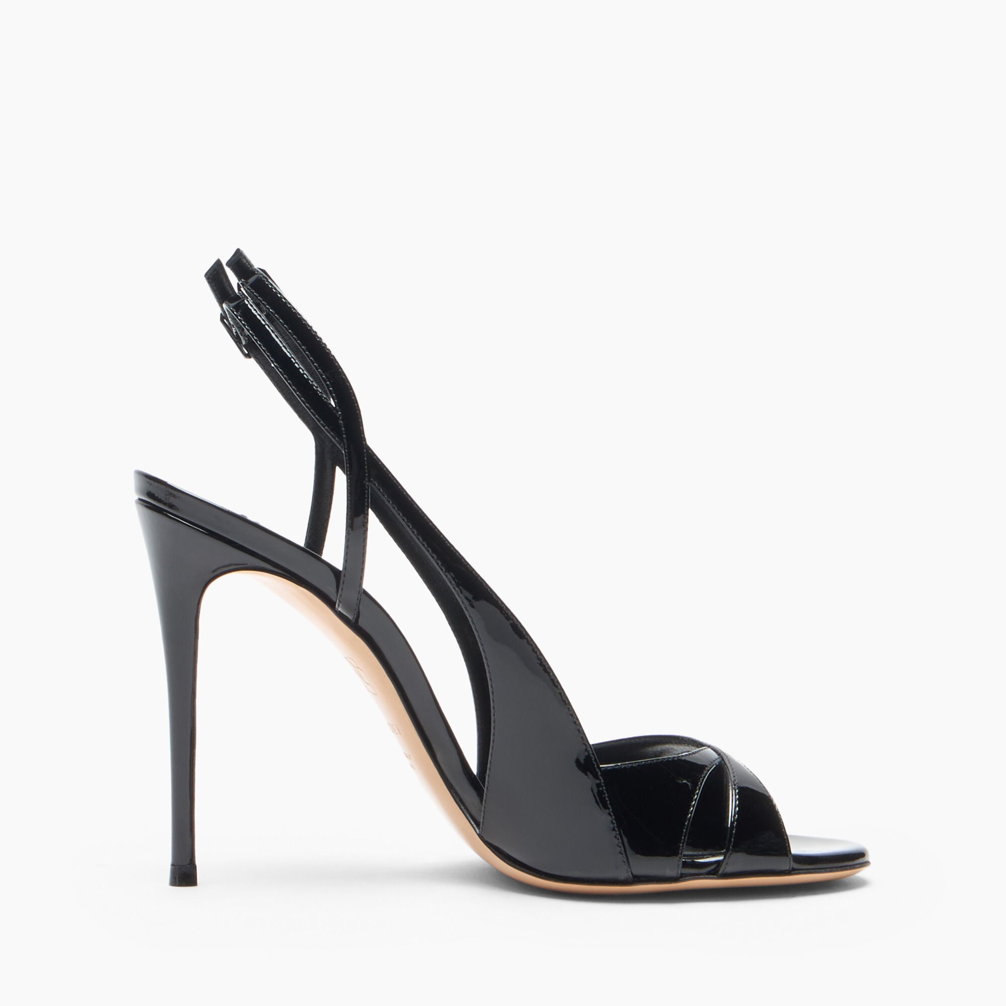 Casadei Julia Samurai Double Belts Slingback  Black 1L414B1001TIFFA