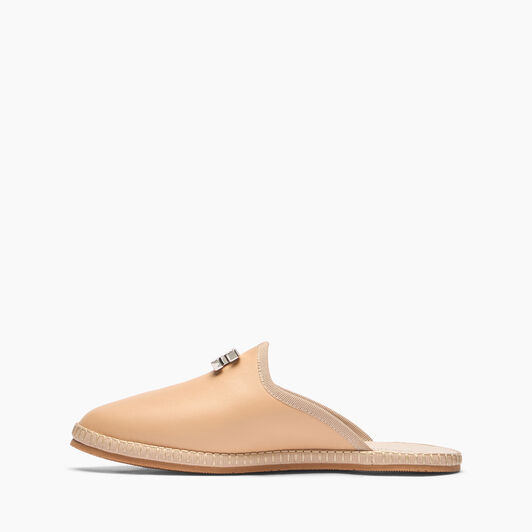 Casadei Capalbio Leather Slippers Natur 1D280J0101C2674