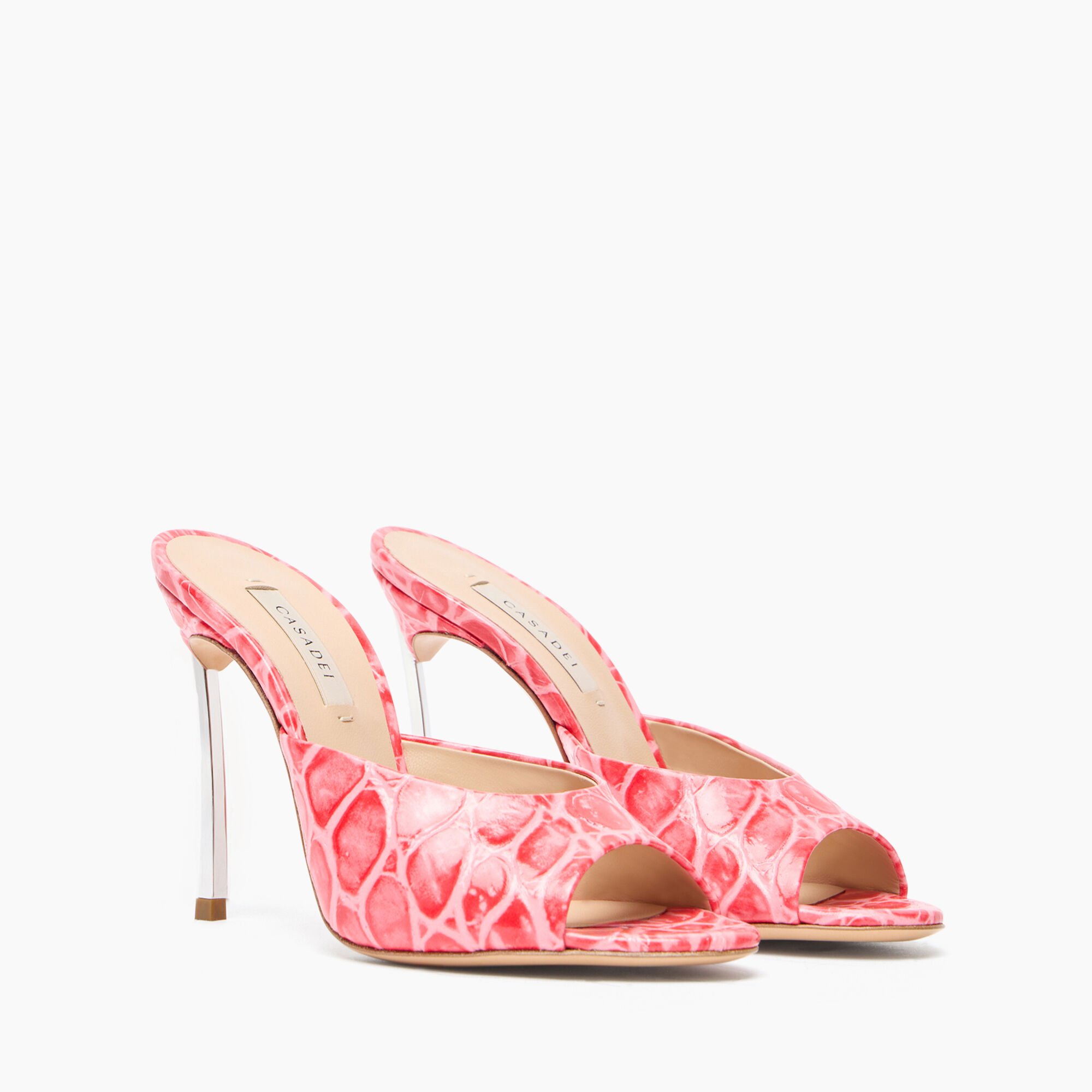 Casadei Blade Jurassic Mules Coral 1M432J100MC2639