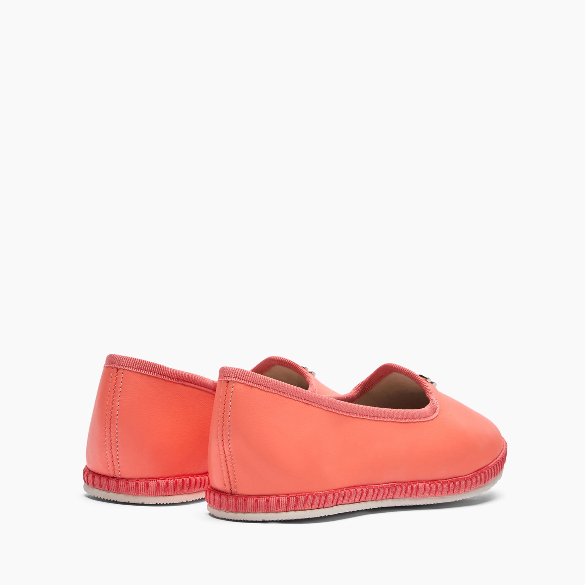 Casadei Capalbio Leather Ballet Flats Coral 1D259X0101C2673
